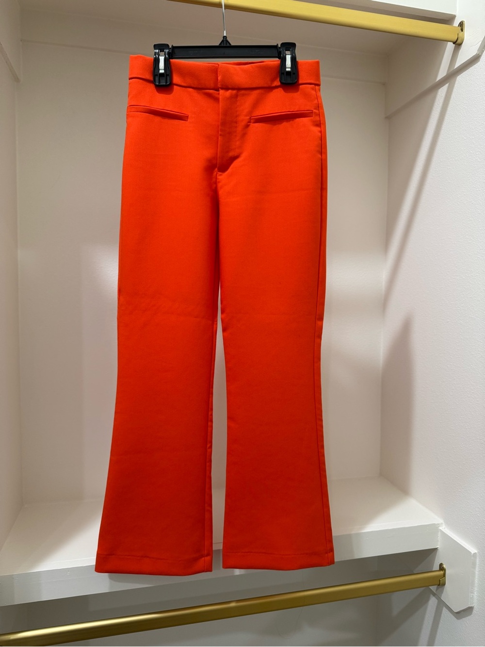 Zara Bright Orange Tailored Pants